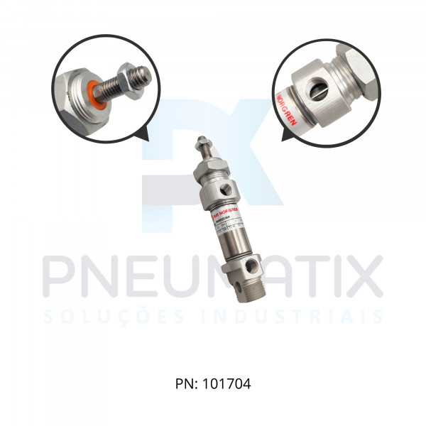 CILINDRO MINI ISO MAGNETICO AMORTECEDOR FIXO DIAM.20MM X CURSO 5MM RM/8020/M/5 NORGREN