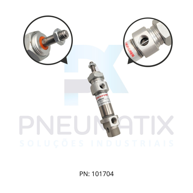 CILINDRO MINI ISO MAGNETICO AMORTECEDOR FIXO DIAM.20MM X CURSO 5MM RM/8020/M/5 NORGREN