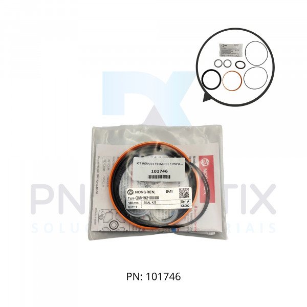 KIT REPARO CILINDRO COMPACTO 100MM QM/192100/00 NORGREN