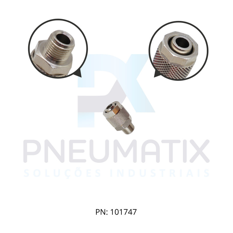 CONEXAO RETA MACHO METALICA 10MM X R.1/8 BSPT 241251018 NORGREN