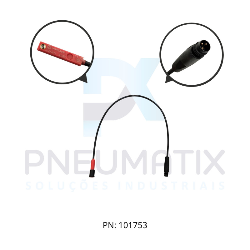 SENSOR MAGNETICO P/CIL.ALIM.10 -30VCC PNP NA CONECTOR M8 M/50/EAP/CP NORGREN