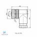 CONECTOR FEMEA ANGULAR M12 4 POLOS PARAFUSAVEL IP67 FIO 0,75MM2 TENSAO MAX.250VAC/VCC 4A V1-W-BK PN:224884 PEPPERL