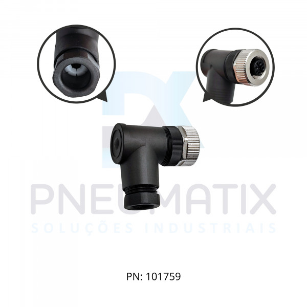 CONECTOR FEMEA ANGULAR M12 4 POLOS PARAFUSAVEL IP67 FIO 0,75MM2 TENSAO MAX.250VAC/VCC 4A V1-W-BK PN:224884 PEPPERL CONECTOR FEMEA ANGULAR M12 4 POLOS PARAFUSAVEL IP67 FIO 0,75MM2 TENSAO MAX.250VAC/VCC 4A V1-W-BK PN:224884 PEPPERL