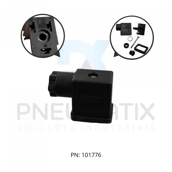 CONECTOR P/BOBINA 11MM FORMATO BI TENSAO MAX.250VAC/VCC CORRENTE MAX.10A 730005-0000000 MURRELEKTRONIK