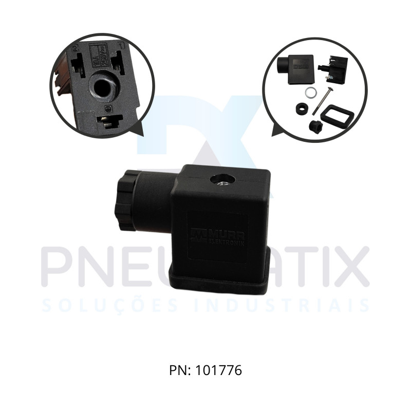 CONECTOR P/BOBINA 11MM FORMATO BI TENSAO MAX.250VAC/VCC CORRENTE MAX.10A 730005-0000000 MURRELEKTRONIK