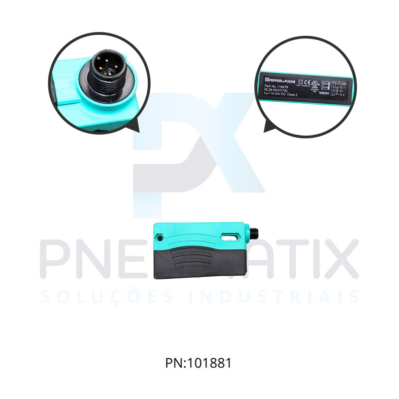 SENSOR RETROREFLEXIVO ALIM.10-30VDC M12 RL28-55/47/73c PN:118476 PEPPERL SENSOR RETROREFLEXIVO ALIM.10-30VDC M12 RL28-55/47/73c PN:118476 PEPPERL