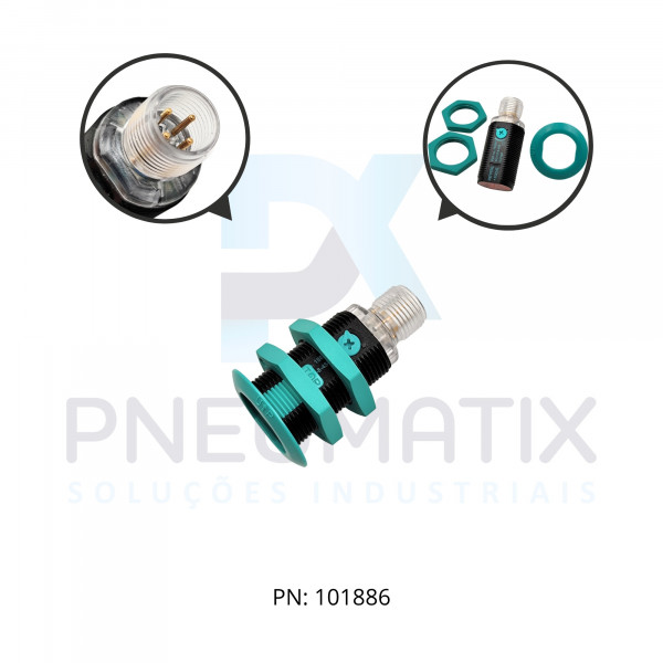 SENSOR FOTOEL.CIL.DIAM.18MM Sn:450MM TP.DIFUSO ALIM.10-30VDC PNP M12 GLV18-8-450/73/120 PN:188567 PEPPERL SENSOR FOTOEL.CIL.DIAM.18MM Sn:450MM TP.DIFUSO ALIM.10-30VDC PNP M12 GLV18-8-450/73/120 PN:188567 PEPPERL