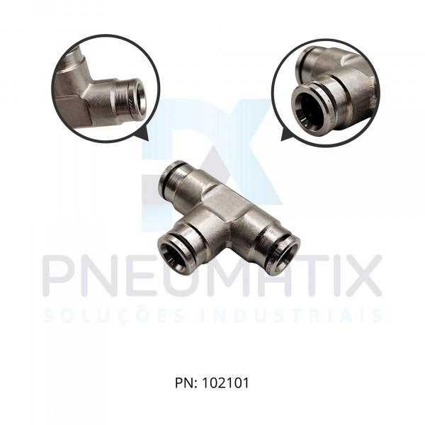CONEXAO UNIAO T METALICA 08MM 100600800 NORGREN