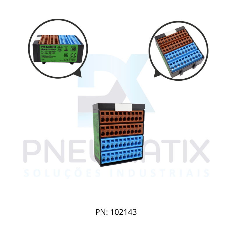BLOCO DE TERMINAIS EM POTENCIAL IP20 AZUL/MARROM SAIDA 30VCA/VCC CORRENTE 10A ME56109 MURRELEKTRONIK BLOCO DE TERMINAIS EM POTENCIAL IP20 AZUL/MARROM SAIDA 30VCA/VCC CORRENTE 10A ME56109 MURRELEKTRONIK