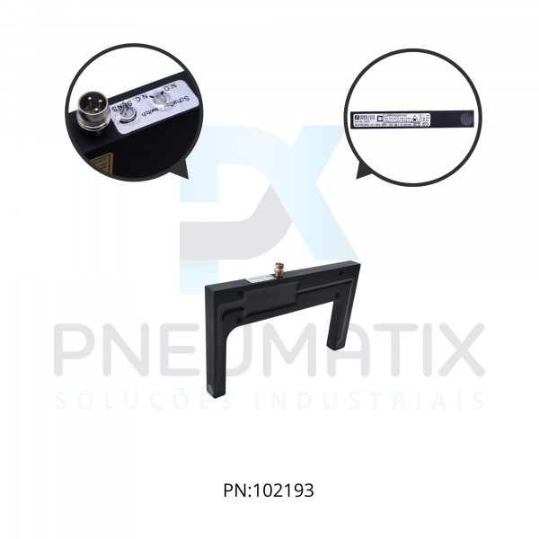 SENSOR FOTOEL.FORQUILHA DIAM.120MM ALIM.10-30VDC M8 GL120-LAS/32/40A/98A PN:190277 PEPPERL