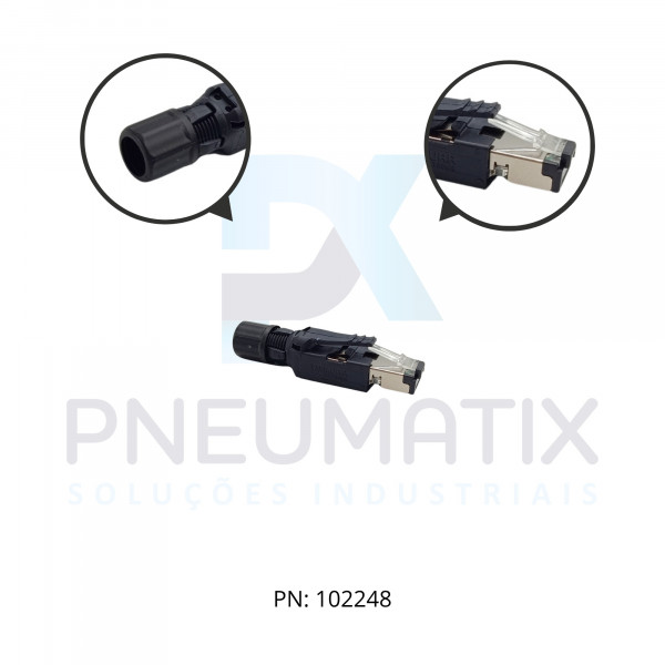 CONECTOR MACHO RETO RJ 45 4P.774001-0000000 MURRELEKTRONIK