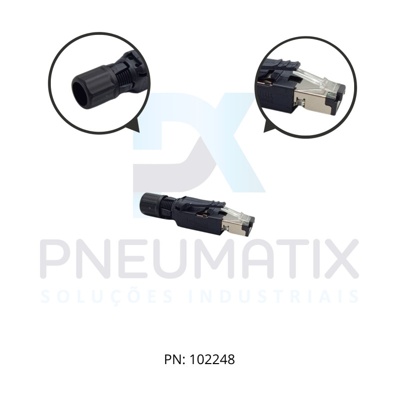 CONECTOR MACHO RETO RJ 45 4P.774001-0000000 MURRELEKTRONIK