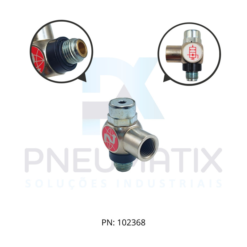 VALVULA RET.PILOTO R.MACHO/FEMEA 1/4 BSP 102GA2828 NORGREN VALVULA RET.PILOTO R.MACHO/FEMEA 1/4 BSP 102GA2828 NORGREN