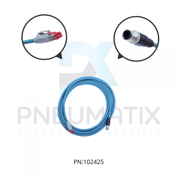 CABO COMUNICACAO ETHERNET C/CONECTOR MACHO RETO D-CODED 4P. M12 5MTS RJ45 V1SD-G-5M-PUR-ABG-V45-G PN:213292 PEPPERL CABO COMUNICACAO ETHERNET C/CONECTOR MACHO RETO D-CODED 4P. M12 5MTS RJ45 V1SD-G-5M-PUR-ABG-V45-G PN:213292 PEPPERL