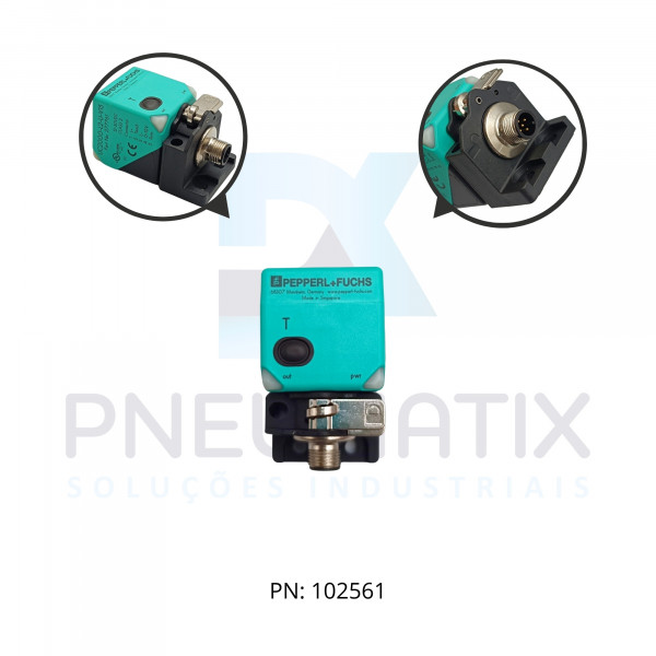 SENSOR ULTRASSONICO RETANGULAR Sn:2000MM ALIM.10-30VDC OUTPUT 0-10V CONEXAO M12 UC2000-L2-U-V15 PN:277761 PEPPERL