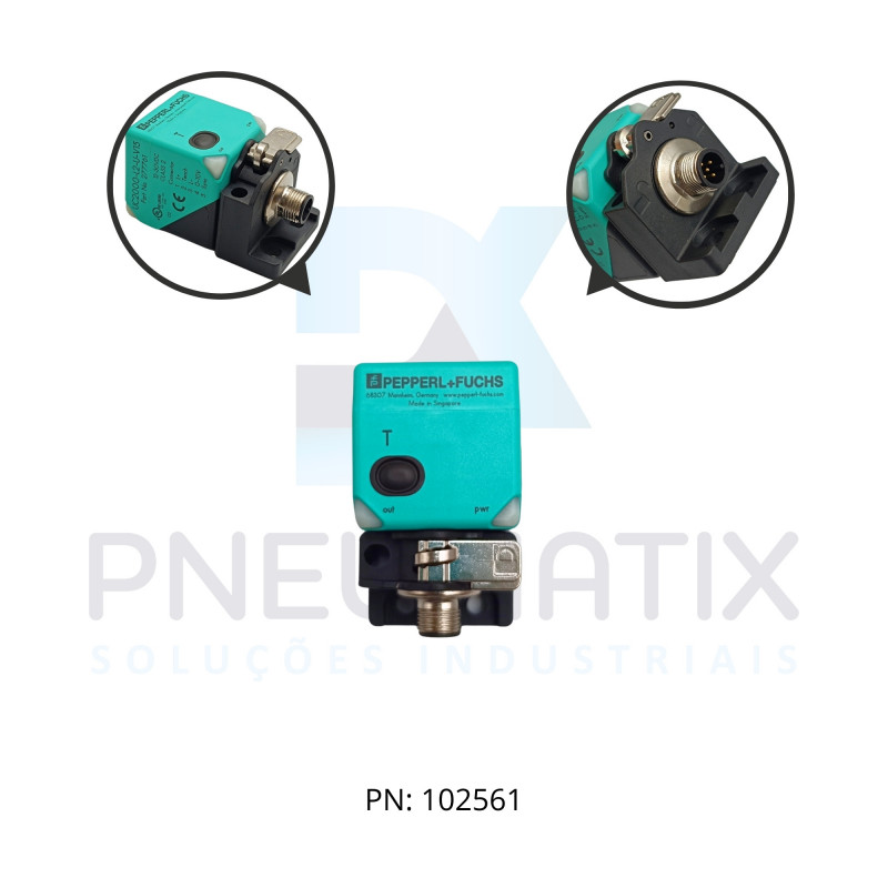 SENSOR ULTRASSONICO RETANGULAR Sn:2000MM ALIM.10-30VDC OUTPUT 0-10V CONEXAO M12 UC2000-L2-U-V15 PN:277761 PEPPERL