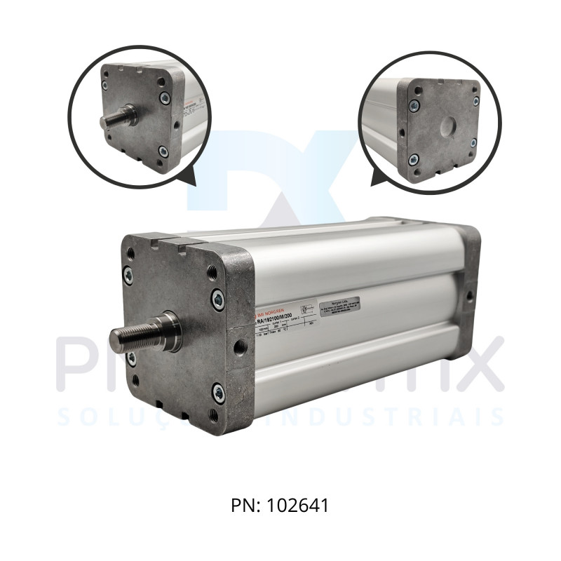 CILINDRO PNEUMATICO COMPACTO ISO D.A. DIAM. 100MM X CURSO 200MM RA/192100/M/200 NORGREN CILINDRO PNEUMATICO COMPACTO ISO D.A. DIAM. 100MM X CURSO 200MM RA/192100/M/200 NORGREN