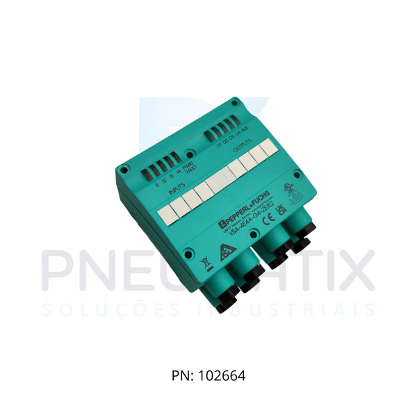 MODULO AS-I DIGITAL 4DI-4DO ALIM.24VDC PNP VBA-4E4A-G4-ZE/E2 PN:188590 PEPPERL