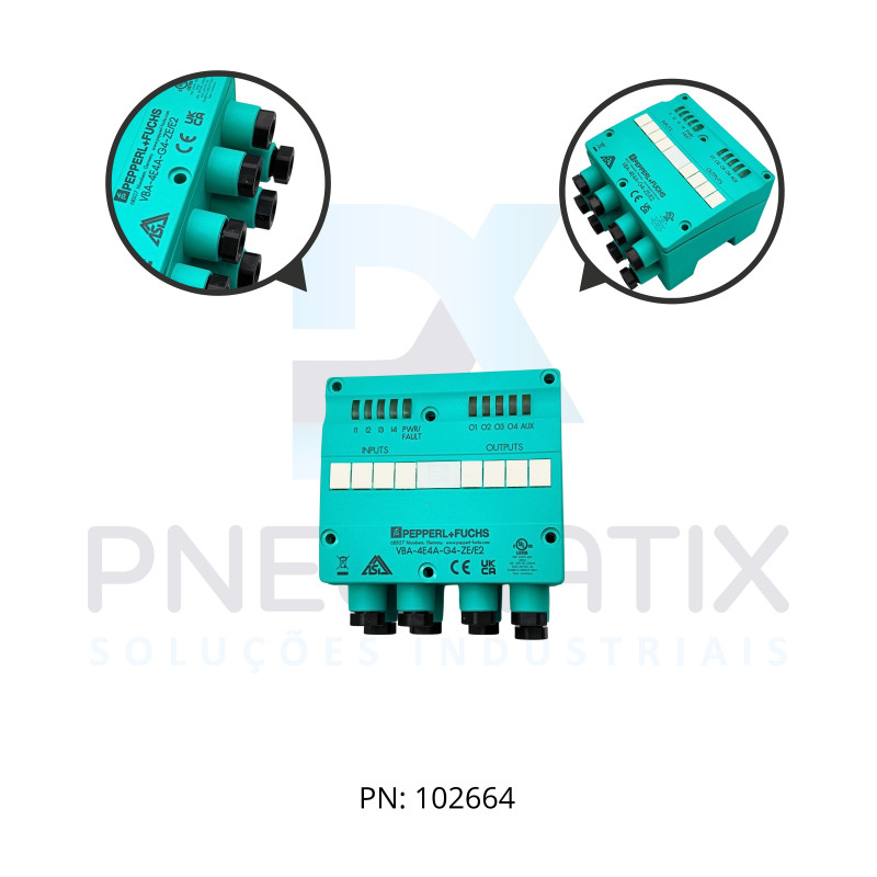 MODULO AS-I DIGITAL 4DI-4DO ALIM.24VDC PNP VBA-4E4A-G4-ZE/E2 PN:188590 PEPPERL MODULO AS-I DIGITAL 4DI-4DO ALIM.24VDC PNP VBA-4E4A-G4-ZE/E2 PN:188590 PEPPERL