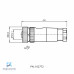CONECTOR FEMEA RETO M12 4 POLOS PARAFUSAVEL IP67 FIO 0,75MM TENSAO 250VAC/VCC 4A MAX.V1-G-PG9 PN:200770 PEPPERL
