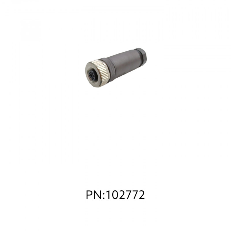 CONECTOR FEMEA RETO M12 4 POLOS PARAFUSAVEL IP67 FIO 0,75MM TENSAO 250VAC/VCC 4A MAX.V1-G-PG9 PN:200770 PEPPERL