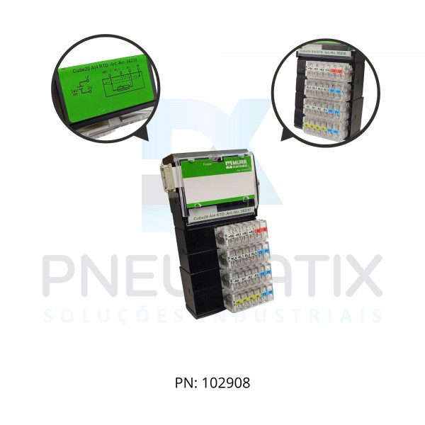 MODULO EXPANSAO CUB 20 4AI RTD PT100 ME56230 MURRELEKTRONIK MODULO EXPANSAO CUB 20 4AI RTD PT100 ME56230 MURRELEKTRONIK
