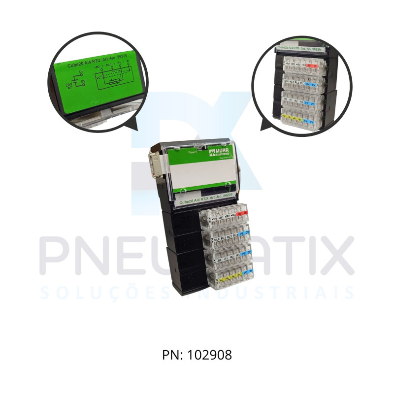 MODULO EXPANSAO CUB 20 4AI RTD PT100 ME56230 MURRELEKTRONIK MODULO EXPANSAO CUB 20 4AI RTD PT100 ME56230 MURRELEKTRONIK