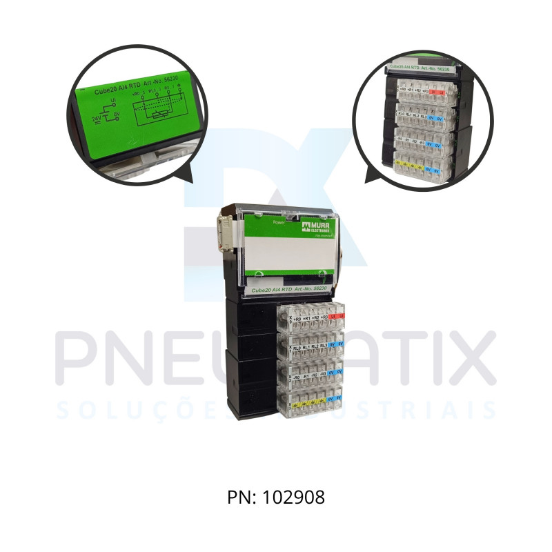MODULO EXPANSAO CUB 20 4AI RTD PT100 ME56230 MURRELEKTRONIK