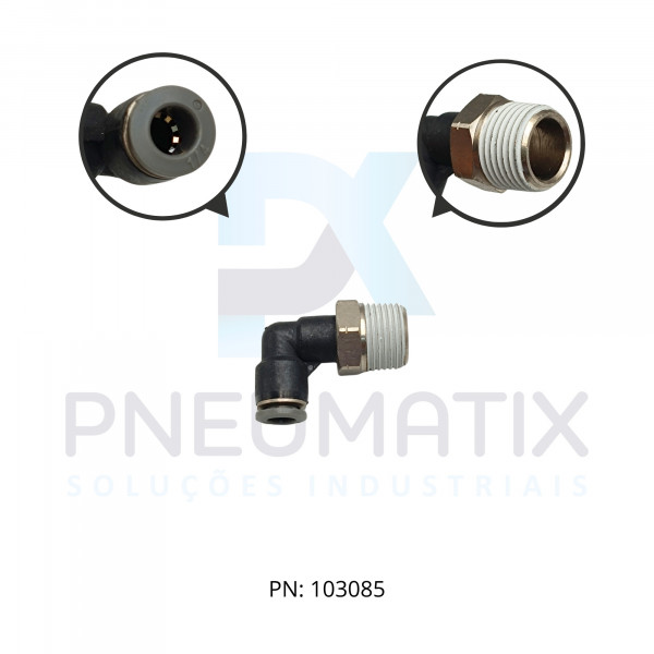 CONEXAO COTOVELO MACHO PLASTICA 1/4 X R.3/8 NPT C24470438 NORGREN CONEXAO COTOVELO MACHO PLASTICA 1/4 X R.3/8 NPT C24470438 NORGREN