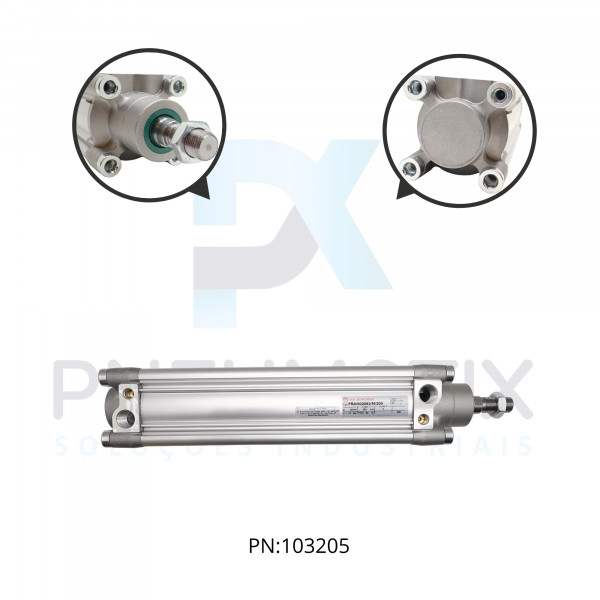 CILINDRO PNEUM.ISO D.A MAG.PERFILADO DIAM.63MM X CURSO 200MM PRA/802063/M/200 NORGREN