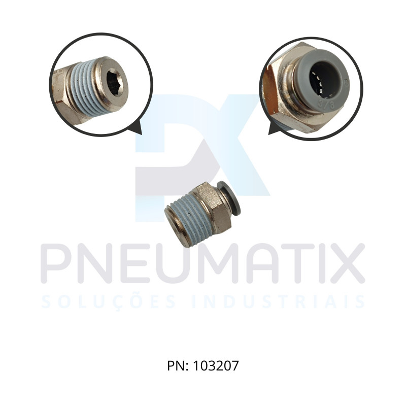 CONEXAO RETA MACHO PLASTICA 3/8 OD X R.1/2 NPT C24250648 NORGREN CONEXAO RETA MACHO PLASTICA 3/8 OD X R.1/2 NPT C24250648 NORGREN