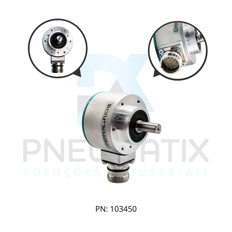 ENCODER ROTATIVO INCREMENTAL 360 PULSOS ENI58IL-S10CA5-0360UD1-RAA PN:283627-100078 PEPPERL