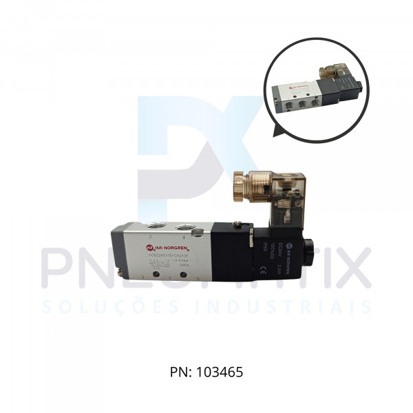 VALVULA IN-LINE S.SOL.5/2V R.1/8 BSP 24VCC VCB22A517D-CA213F NORGREN VALVULA IN-LINE S.SOL.5/2V R.1/8 BSP 24VCC VCB22A517D-CA213F NORGREN