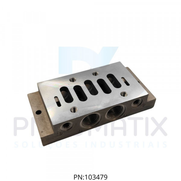 SUB-BASE CONEXAO LATAO ISO3 R.1/2 BSP M/P19138 JELPC SUB-BASE CONEXAO LATAO ISO3 R.1/2 BSP M/P19138 JELPC