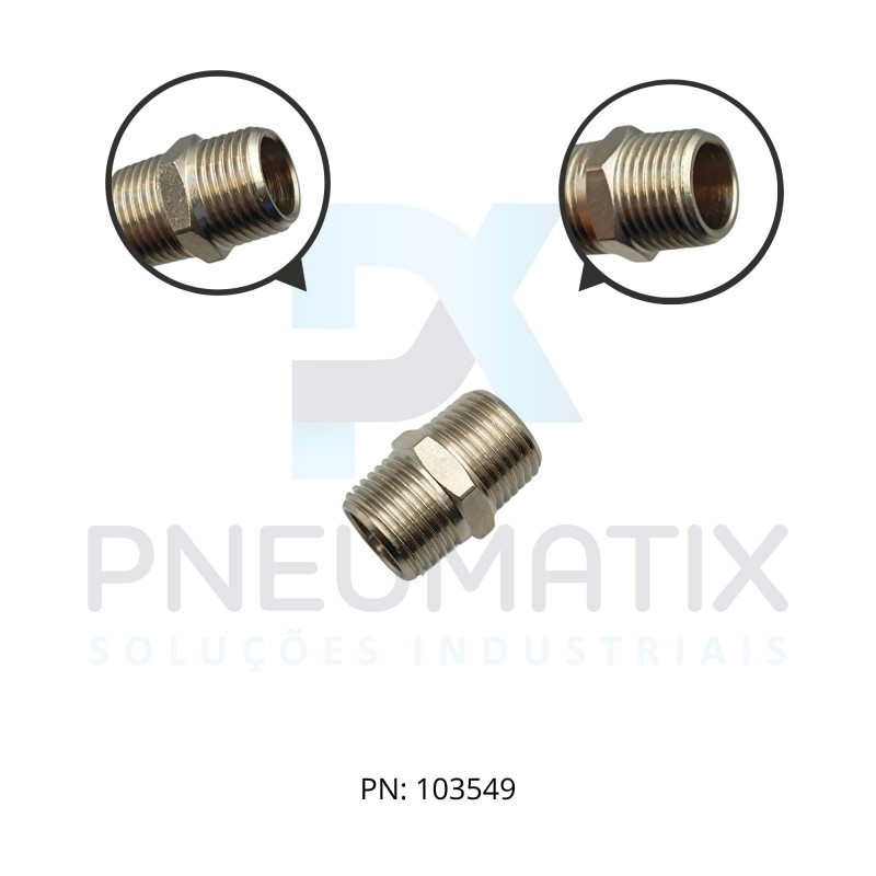 CONEXAO NIPLE DUPLO MET.1/2 BSPT 150204848 NORGREN CONEXAO NIPLE DUPLO MET.1/2 BSPT 150204848 NORGREN