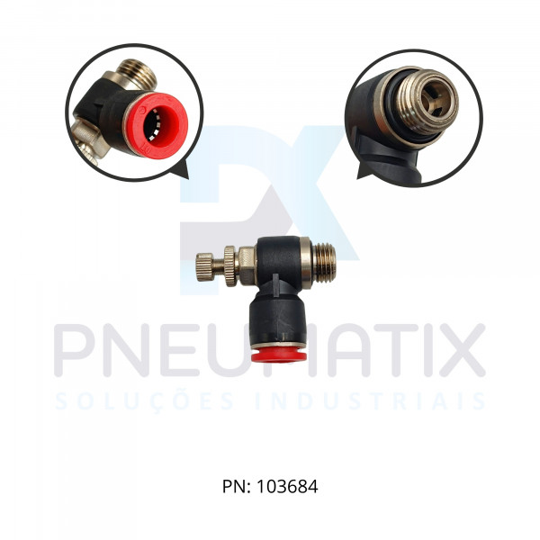 CONEXAO REGULADORA DE FLUXO PLASTICA 10MM X R.1/4 BSPP C0K511028 NORGREN CONEXAO REGULADORA DE FLUXO PLASTICA 10MM X R.1/4 BSPP C0K511028 NORGREN