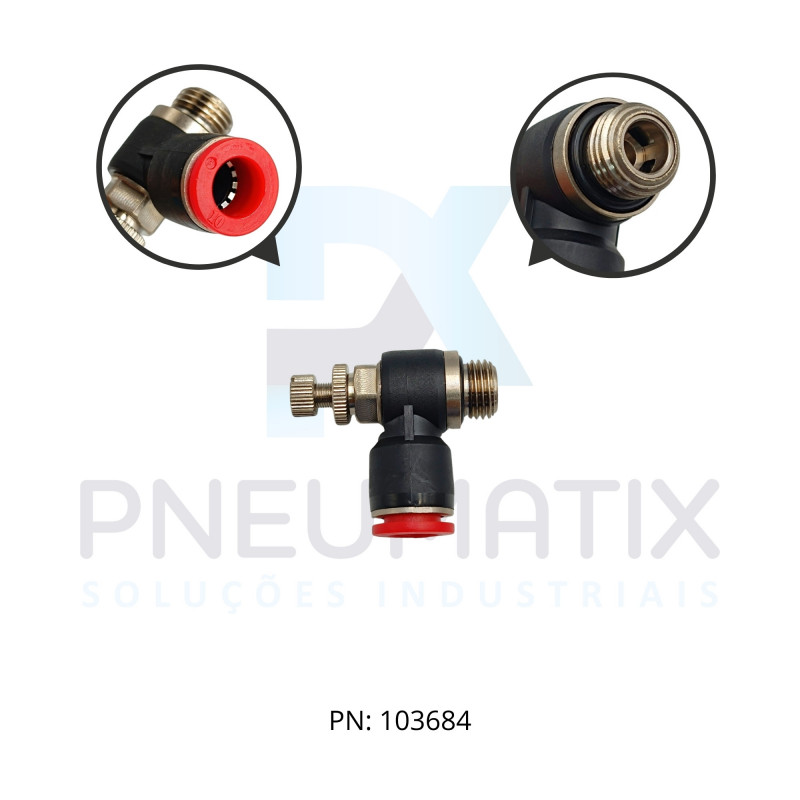 CONEXAO REGULADORA DE FLUXO PLASTICA 10MM X R.1/4 BSPP C0K511028 NORGREN CONEXAO REGULADORA DE FLUXO PLASTICA 10MM X R.1/4 BSPP C0K511028 NORGREN