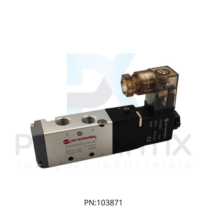 VALVULA IN LINE S.SOL.5/2V R.1/8BSPP 220VAC VCB22A517D-CA219F NORGREN VALVULA IN LINE S.SOL.5/2V R.1/8BSPP 220VAC VCB22A517D-CA219F NORGREN