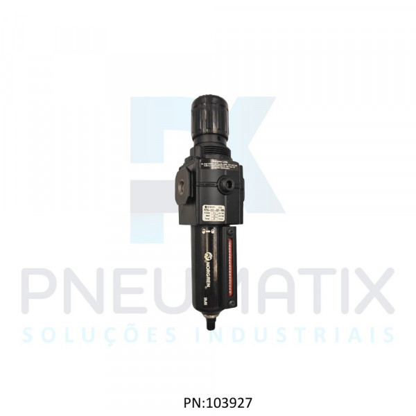 FILTRO REGULADOR DE PRESSAO R.1/4 NPT COPO METALICO DRENO AUTOMATICO 40 MICRAS S/MANOMETRO B73G-2AK-AD3-RMN NORGREN