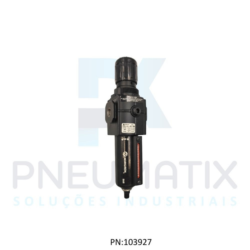 FILTRO REGULADOR DE PRESSAO R.1/4 NPT COPO METALICO DRENO AUTOMATICO 40 MICRAS S/MANOMETRO B73G-2AK-AD3-RMN NORGREN FILTRO REGULADOR DE PRESSAO R.1/4 NPT COPO METALICO DRENO AUTOMATICO 40 MICRAS S/MANOMETRO B73G-2AK-AD3-RMN NORGREN