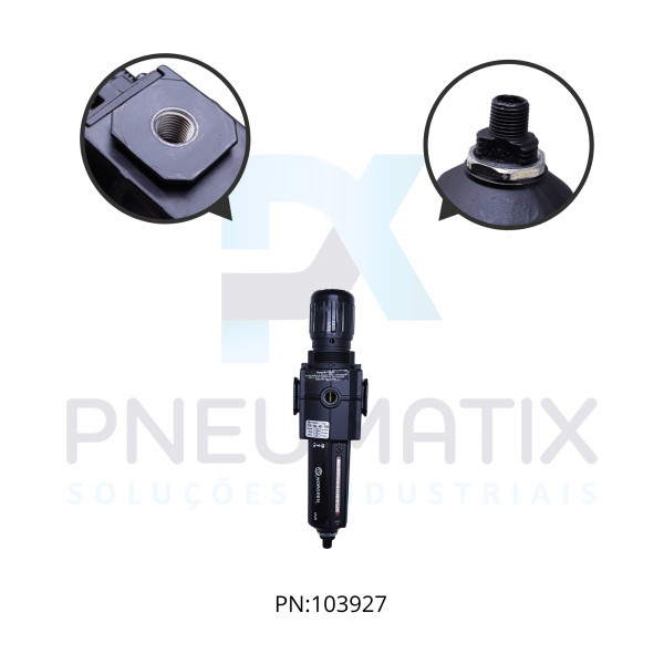 FILTRO REGULADOR DE PRESSAO R.1/4 NPT COPO METALICO DRENO AUTOMATICO 40 MICRAS S/MANOMETRO B73G-2AK-AD3-RMN NORGREN FILTRO REGULADOR DE PRESSAO R.1/4 NPT COPO METALICO DRENO AUTOMATICO 40 MICRAS S/MANOMETRO B73G-2AK-AD3-RMN NORGREN