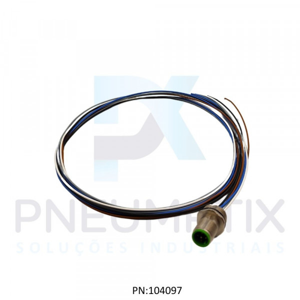 FLANGE M12 P/PAINEL 5 PINOS CABO 1 MTS 713521-9720100 MURRELEKTRONIK