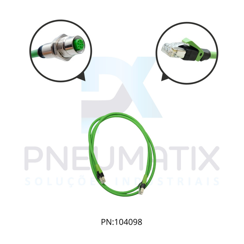 CABO C/CONECTOR M12 D-CODED MACHO RETO + RJ45 PUR VERDE 2 MTS 744851-7940200 MURRELEKTRONIK CABO C/CONECTOR M12 D-CODED MACHO RETO + RJ45 PUR VERDE 2 MTS 744851-7940200 MURRELEKTRONIK