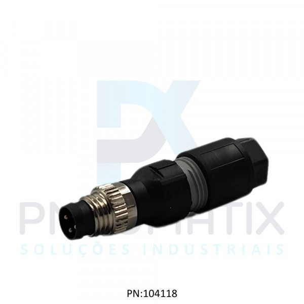 CONECTOR MOSA MACHO RETO M8 3P AUTOCRIMPANTE 708325-0000000 MURRELEKTRONIK