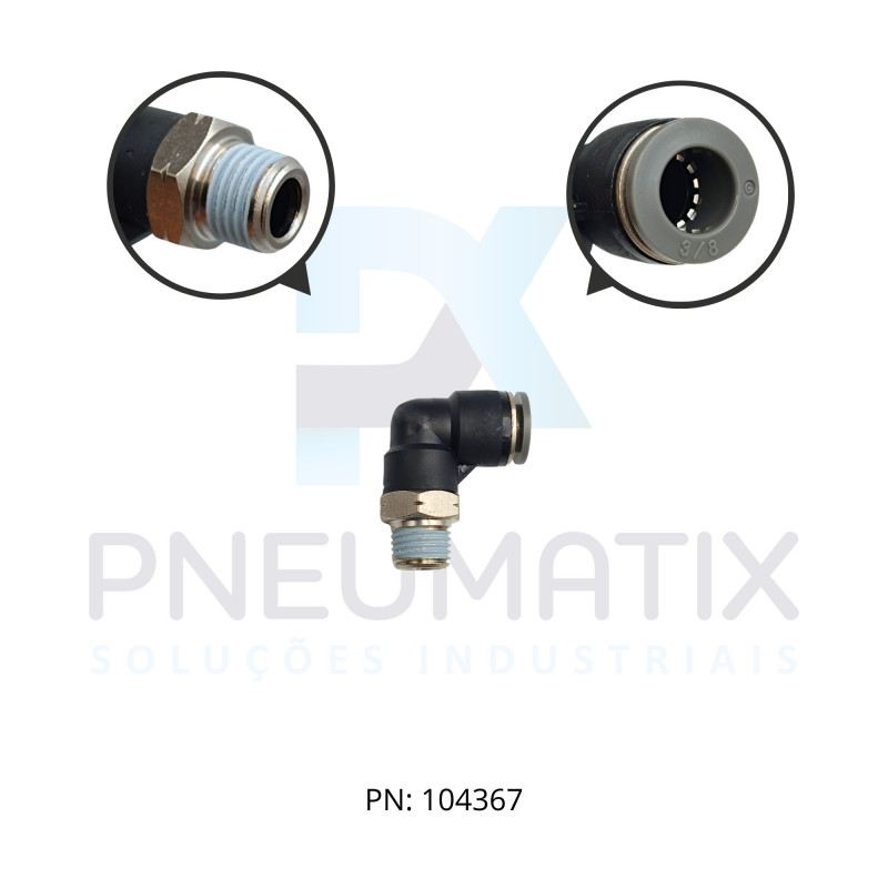 CONEXAO COTOVELO MACHO PLASTICO 3/8 X R.1/4 NPT C24470628 NORGREN