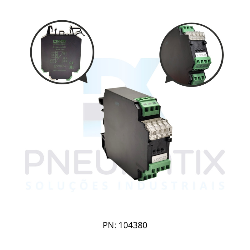 MODULO OPTO. ACOPLADOR 24/24VCC 4 CONTATO NA 2A ME50015 MURRELEKTRONIK