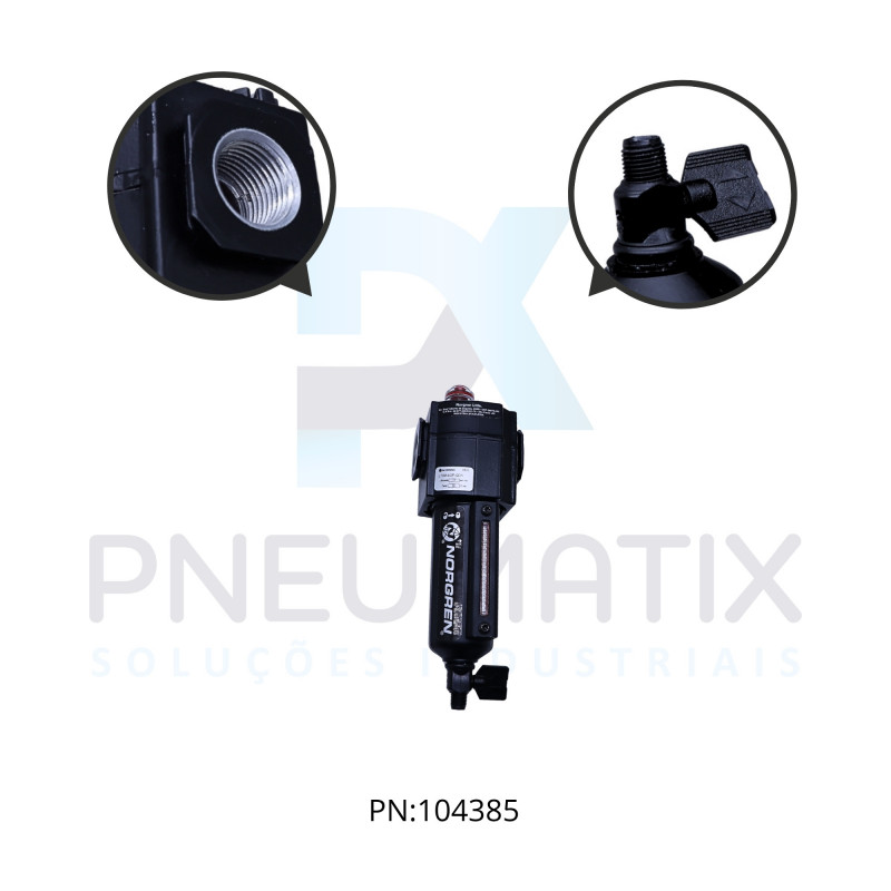 LUBRIFICADOR MICRO-FOG R.1/2 BSPP COPO METALICO L73M-4GP-QDN NORGREN