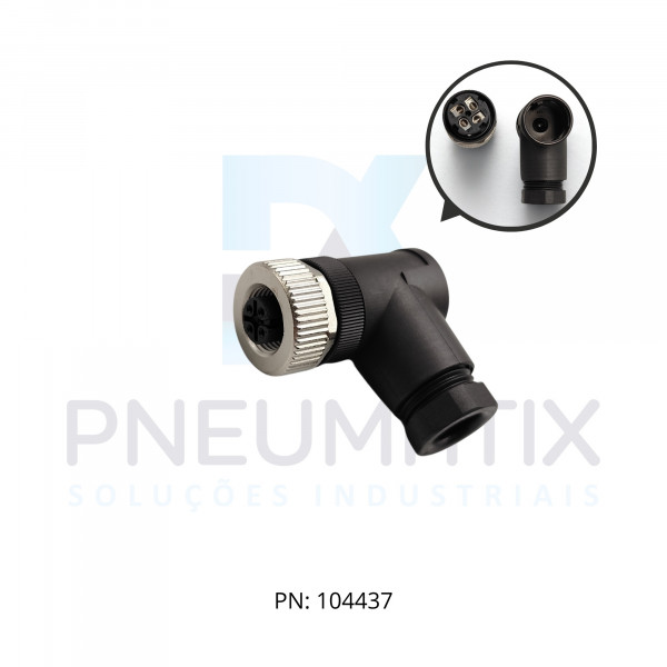 CONECTOR FEMEA ANGULAR M12 4P.PARAFUSAVEL 6 8MM 713021-0000000 MURRELEKTRONIK