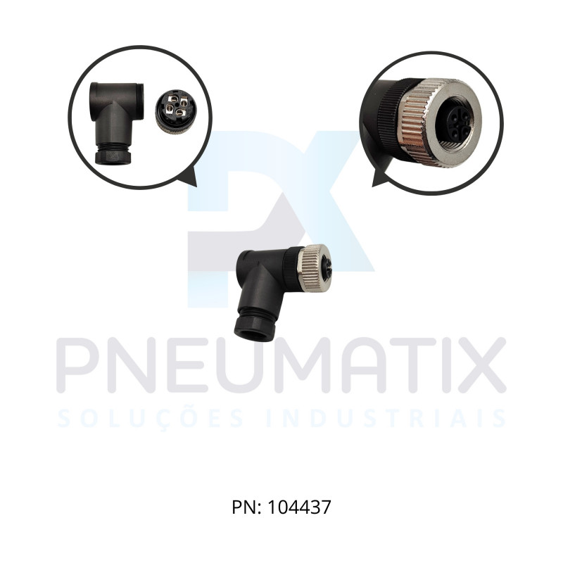CONECTOR FEMEA ANGULAR M12 4P.PARAFUSAVEL 6 8MM 713021-0000000 MURRELEKTRONIK