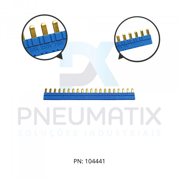 BARRA DE JUMPER POSITIVO/NEGATIVO P/20 RELE SLIM AZUL 390000-0300010 MURRELEKTRONIK BARRA DE JUMPER POSITIVO/NEGATIVO P/20 RELE SLIM AZUL 390000-0300010 MURRELEKTRONIK